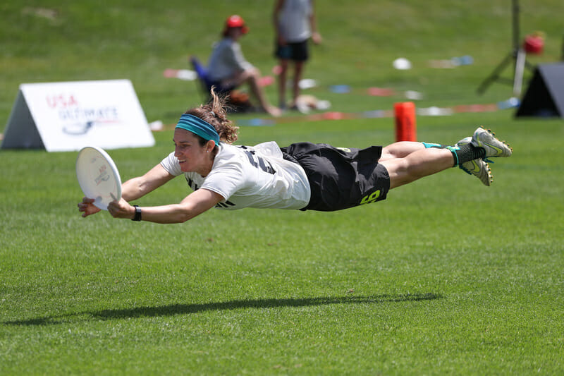 Boston Brute Squad's Elana Schwam at the 2019 US Open. Photo: Alec Zabrecky -- UltiPhotos.com