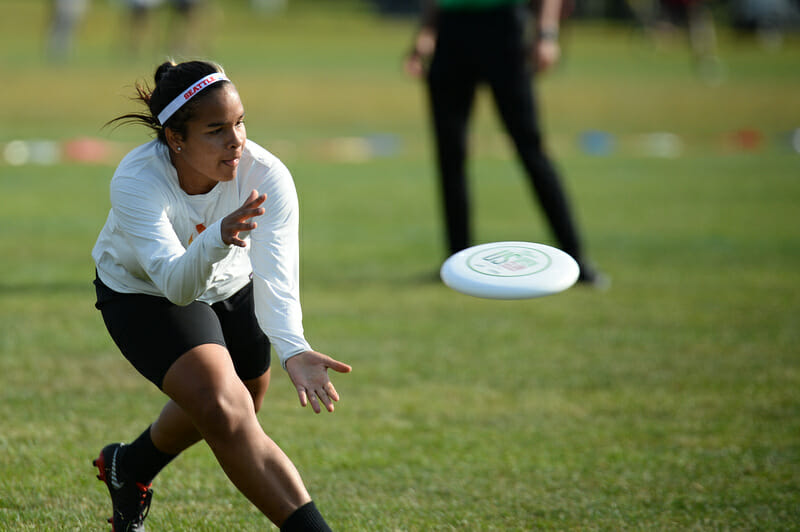 Seattle Riot's Valeria Cardenas at the 2019 Pro Championships. Photo: Sean Carpenter -- UltiPhotos.com