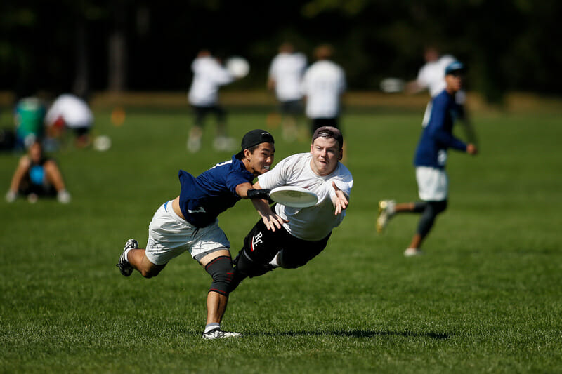 Brooklyn Blueprint vs Halifax Red Circus at 2019 Northeast Regionals. Photo: Burt Granofsky -- UltiPhotos.com