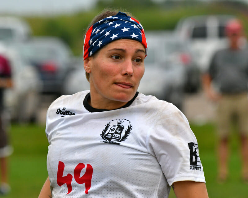 Washington DC Scandals' Robyn Fennig at the 2019 US Open. Photo: Leonard Bernstein -- UltiPhotos.com