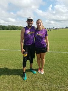 Hammers Ultimate Buenos Aires' Carlos Alejandro Brea and Camila Cabanne.