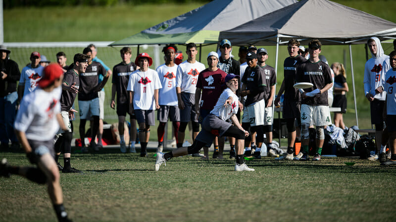 NC State against UNC Wilmington at Atlantic Coast D-I Regionals 2019. Photo: Kevin Leclaire -- UltiPhotos.com