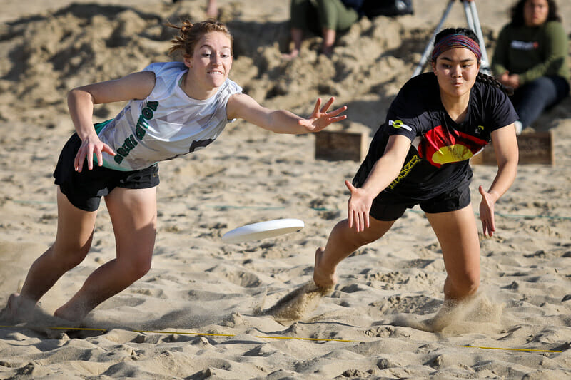 U20 bracket play at the Beach of Dreams event in Los Angeles. Photo: Kristina Geddert -- UltiPhotos.com