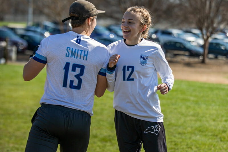 Tyler Smith and Ella Juengst have helped North Carolina Pleiades get off to a flying start in 2020. Photo: Katie Cooper -- UltiPhotos.com