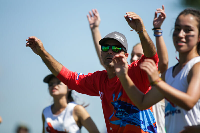 Brian Dobyns was a beloved coach of the Triangle Warhawks. Photo: Alex Fraser -- UltiPhotos.com