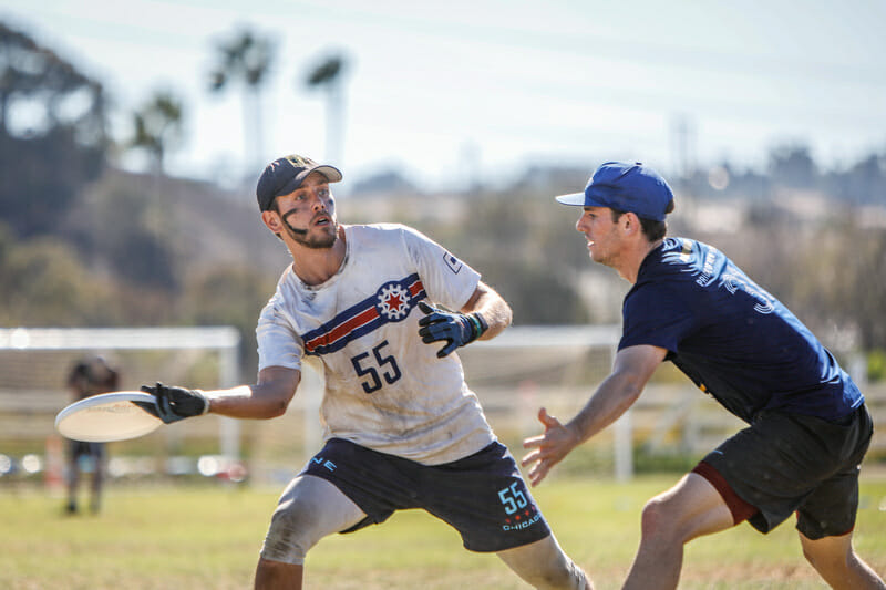 Chicago Machine's Pawel Janas at the 2018 Club Championships. Photo: Stephen Chiang -- UltiPhotos.com