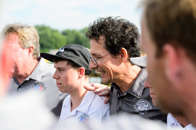 Bob Scheadler, WUCC 2018 Photography Coordinator. WUCC Wednesday. 2018 World Ultimate Club Championships, Lebanon Sport Complex. Photo credit: Kevin Leclaire -- UltiPhotos.com