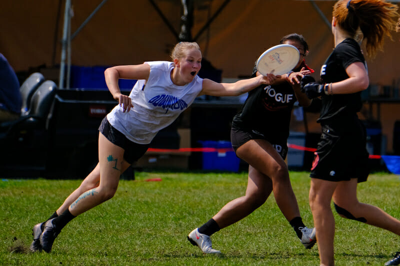 Oregon Downpour was a force to be reckoned with in the U20 Girls Division of the 2021 Youth Club Championships of ultimate frisbee. 