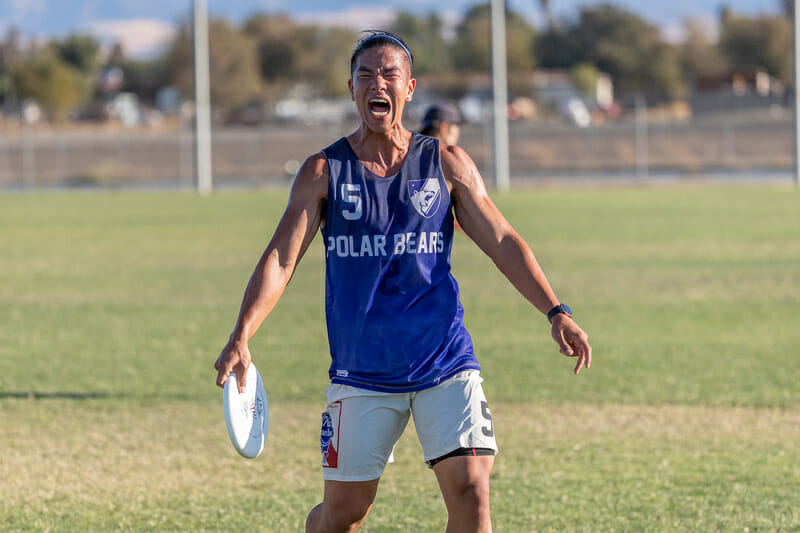 San Francisco Polar Bears' Aaron Shi at NorCal Sectionals 2021. Photo: Rodney Chen -- UltiPhotos.com