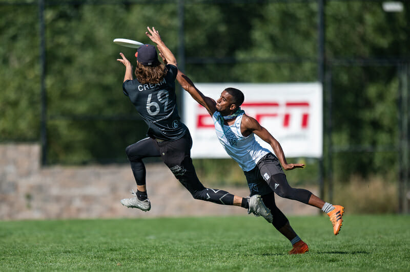 Seattle Mixtape vs. Seattle BFG at the 2021 Pro Championships. Photo: Sam Hotaling -- UltiPhotos.com