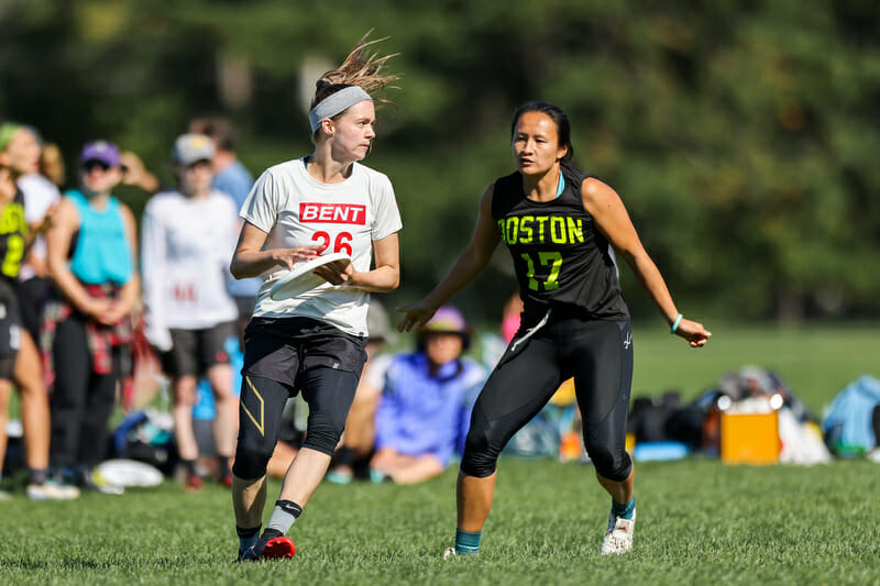 BENT's Michelle Landis against Brute Squad at 2021 Northeast Regionals.