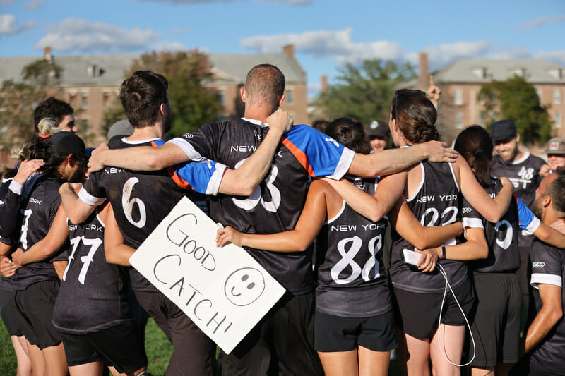 New York XIST at 2021 Northeast Regionals. Photo: Alec Zabrecky -- UltiPhotos.com