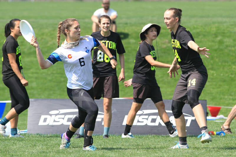 Denver Molly Brown met Boston Brute Squad in the final of the 2021 Pro Championships. Photo: Jeff Albenberg -- UltiPhotos.com