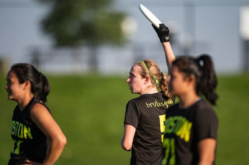 Brute Squad's Julianna Werffeli just before a pull at the 2021 Pro Championships.