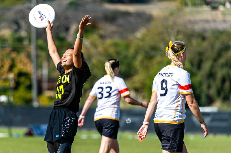 Angela Zhu and Boston Brute Squad advance to the national semifinals yet again. Photo: Jeff Bell -- UltiPhotos.com