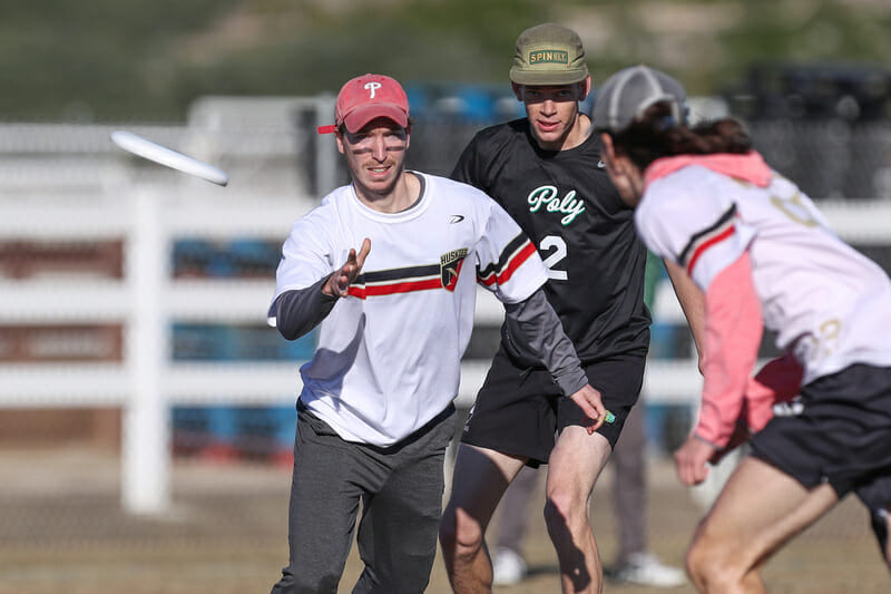 Northeastern's Gus Norrbom at 2021 College Nationals. Photo: Paul Rutherford -- UltiPhotos.com