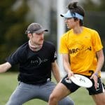 Brown's Leo Gordon is marked by North Carolina's Liam Searles-Bohs in the semifinals of Smoky Mountain Invite 2022.