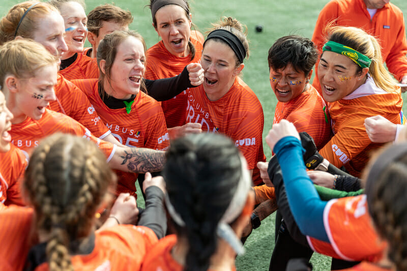 Columbus Pride, ahead of hosting the 2022 PUL season opener. Photo: Kevin Wayner -- UltiPhotos.com