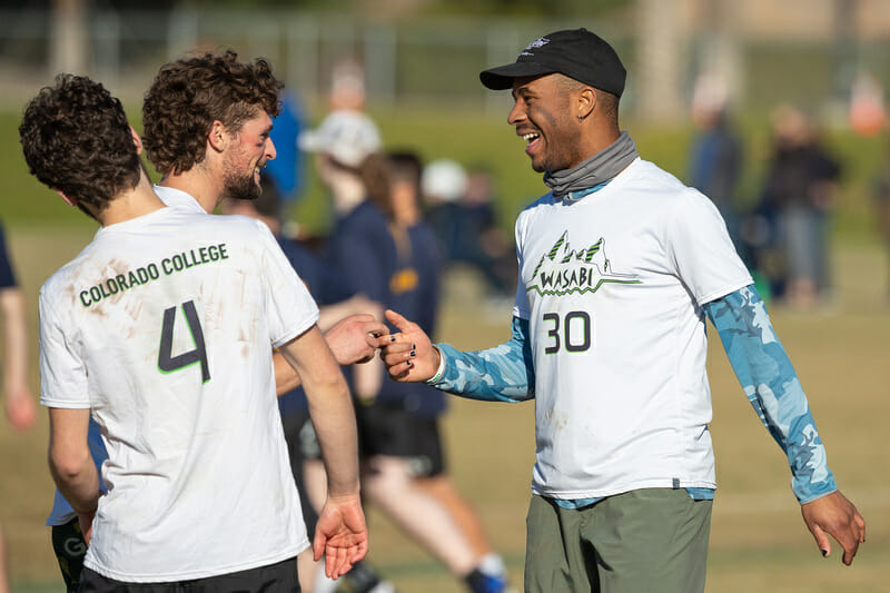 Josh Felton and Colorado College at the 2021 D-III College Championships. Photo: Rodney Chen -- UltiPhotos.com