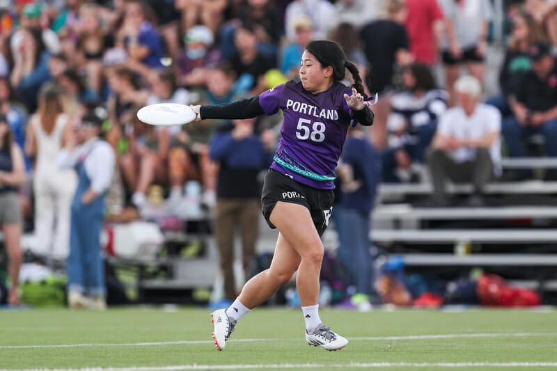 Jaclyn Wataoka will lead Portland back to the D-III College Championships again. Photo: Paul Rutherford -- UltiPhotos.com