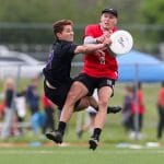 Tpny Venneri was a highlight machine for Washington on Day 1 of the 2022 D-I College Championships. Photo: Paul Rutherford -- UltiPhotos.com