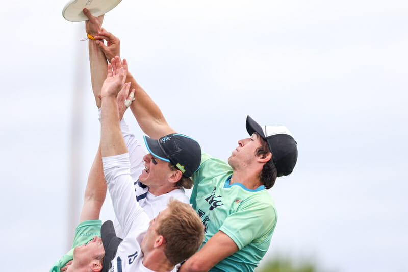 Utah State's Benjamin Hoffman has had a "decent" goalscoring return through two days in Milwaukee. Photo: Paul Rutherford -- UltiPhotos.com