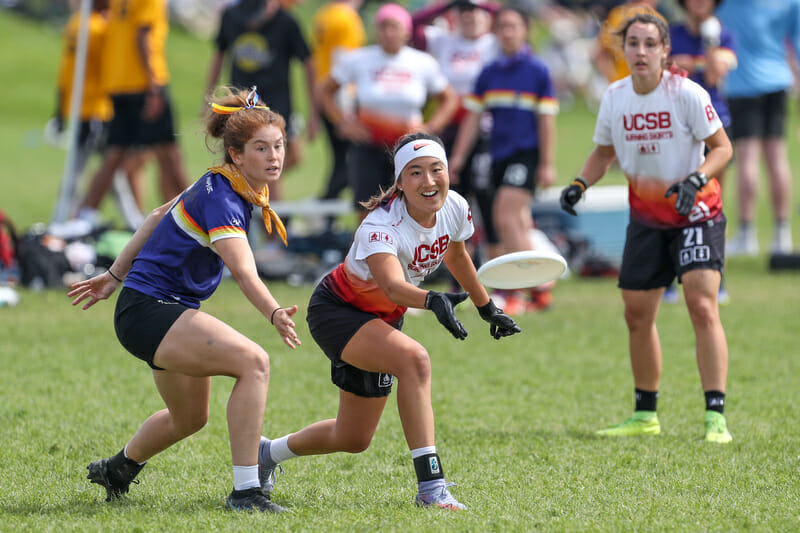 UCSB was too much for Tufts in the quarterfinals of the 2022 D-I College Championships. Photo: Paul Rutherford -- UltiPhotos.com