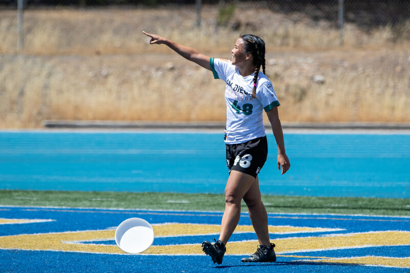 Super Bloom's Julia Salvacion at the Western Ultimate League 2022 Championship Weekend.