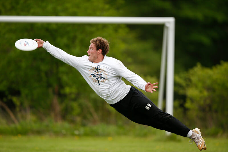 Navy's Max Benedetti at the 2022 D-III College Championships. Photo: William 'Brody' Brotman -- UltiPhotos.com