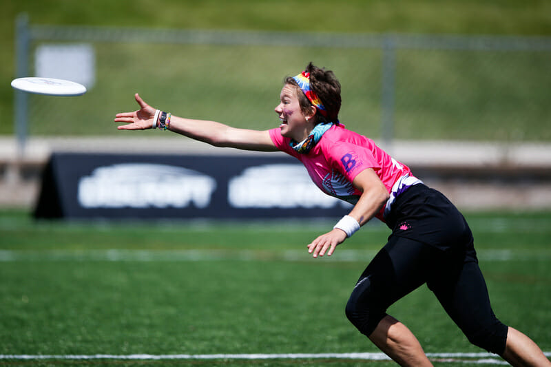 Claire Babbott-Bryan had a monster game in the final for Middlebury. Photo: William 'Brody' Brotman -- UltiPhotos.com