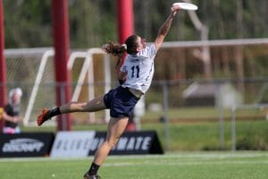 North Carolina's Dawn Culton in the final of the 2022 D-I College Championships. 