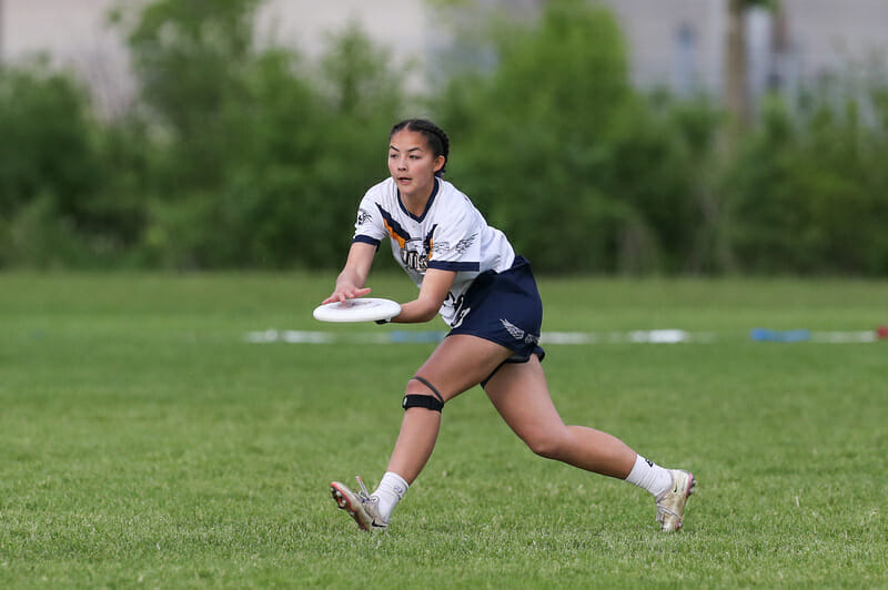 British Columbia's Mika Kurahashi at the 2022 D-I College Championships.