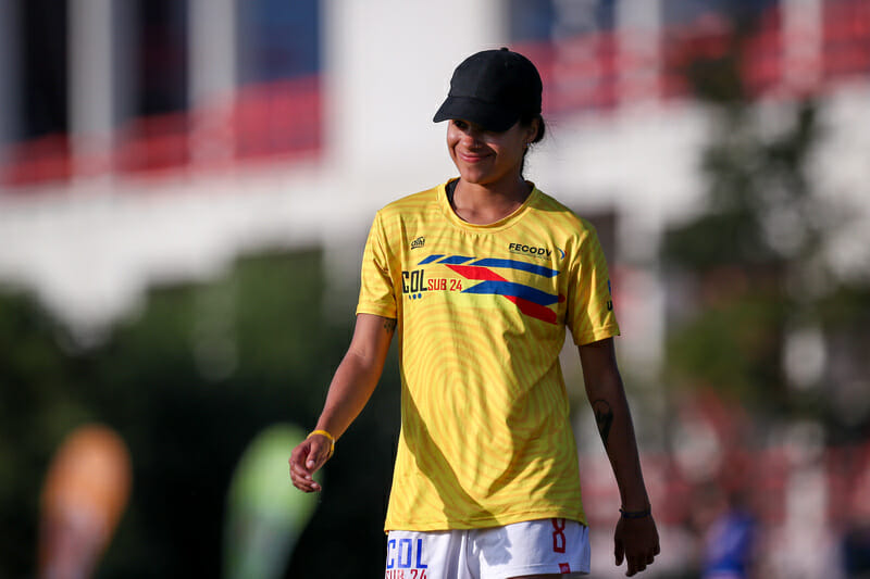 Manuela Cardenas for the Colombian U24 National team at the 2019 World Championships. 