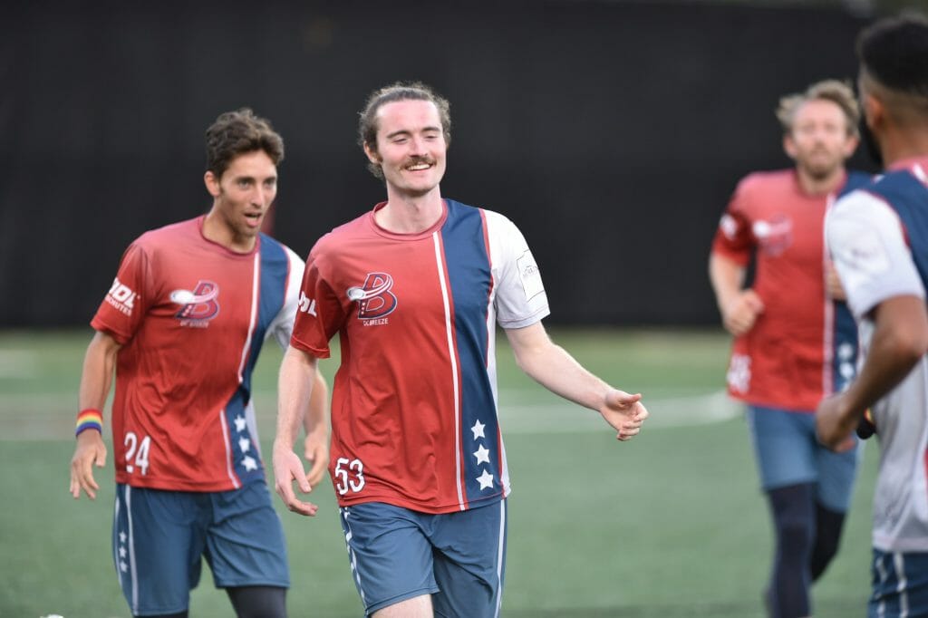 DC Breeze's Jonny Malks during a 2022 AUDL playoff matchup.