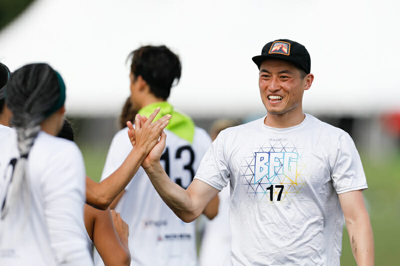 Seattle BFG at WUCC 2022. Photo: Marshall Lian -- UltiPhotos.com