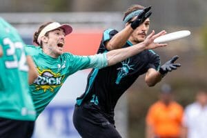 Washington DC Truck Stop's Rowan McDonnell at the 2022 USA Ultimate frisbee National Championships.