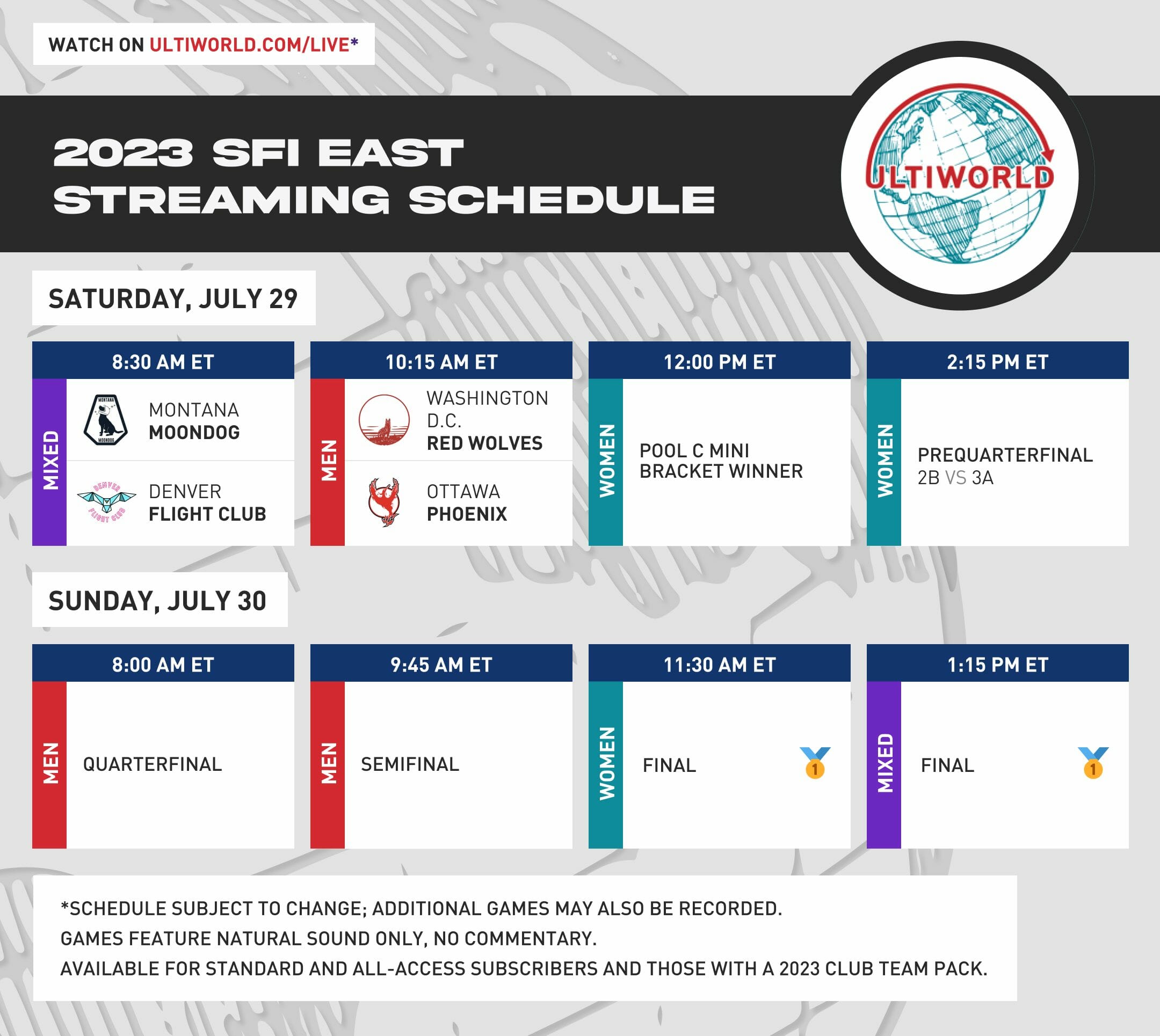 How to Watch the 2023 Select Flight Invite East Livewire Ultiworld