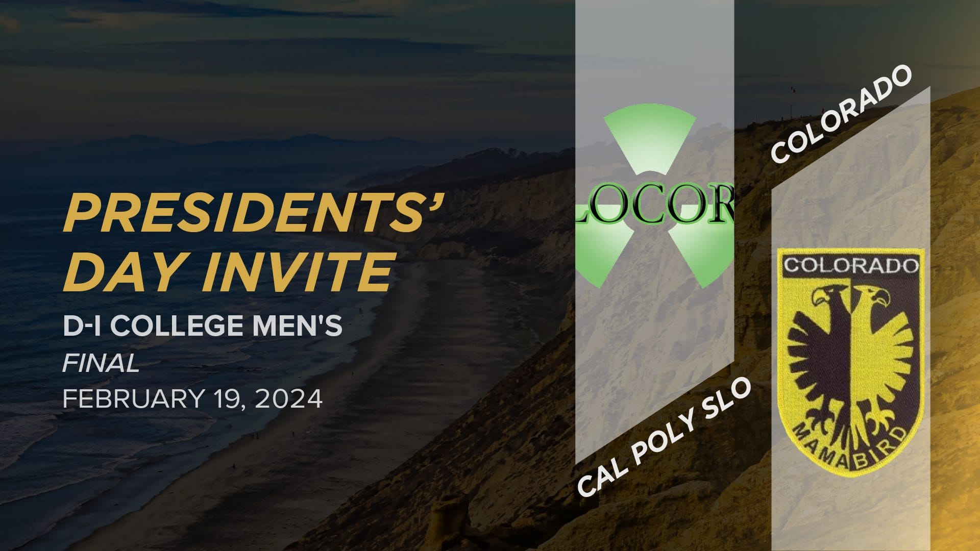 Cal Poly SLO vs. Colorado (Men's Final) - 2024 Presidents’ Day Invite ...