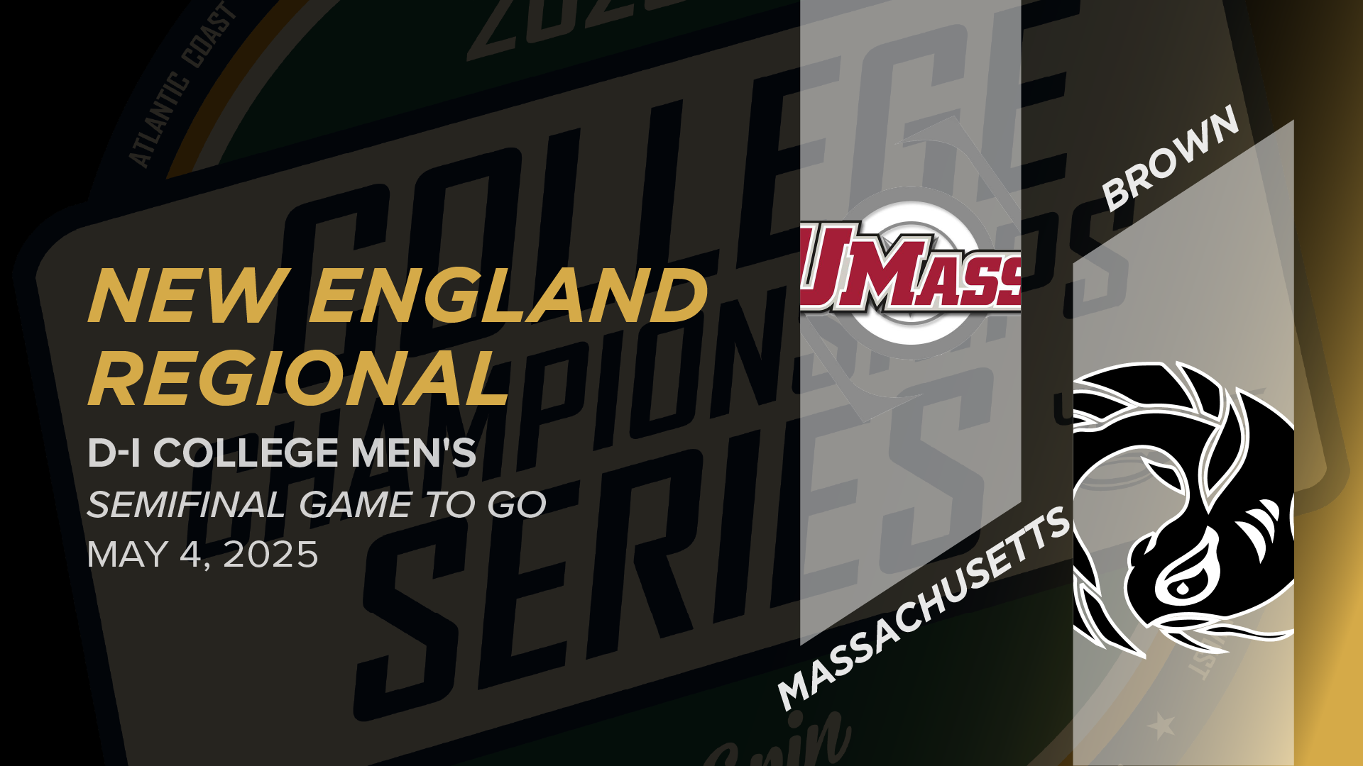 New England Men's Round 1: Massachusetts vs. Brown (Men's Semifinal Game to Go) - 2025 College Regionals (D-I Men's) - Ultiworld